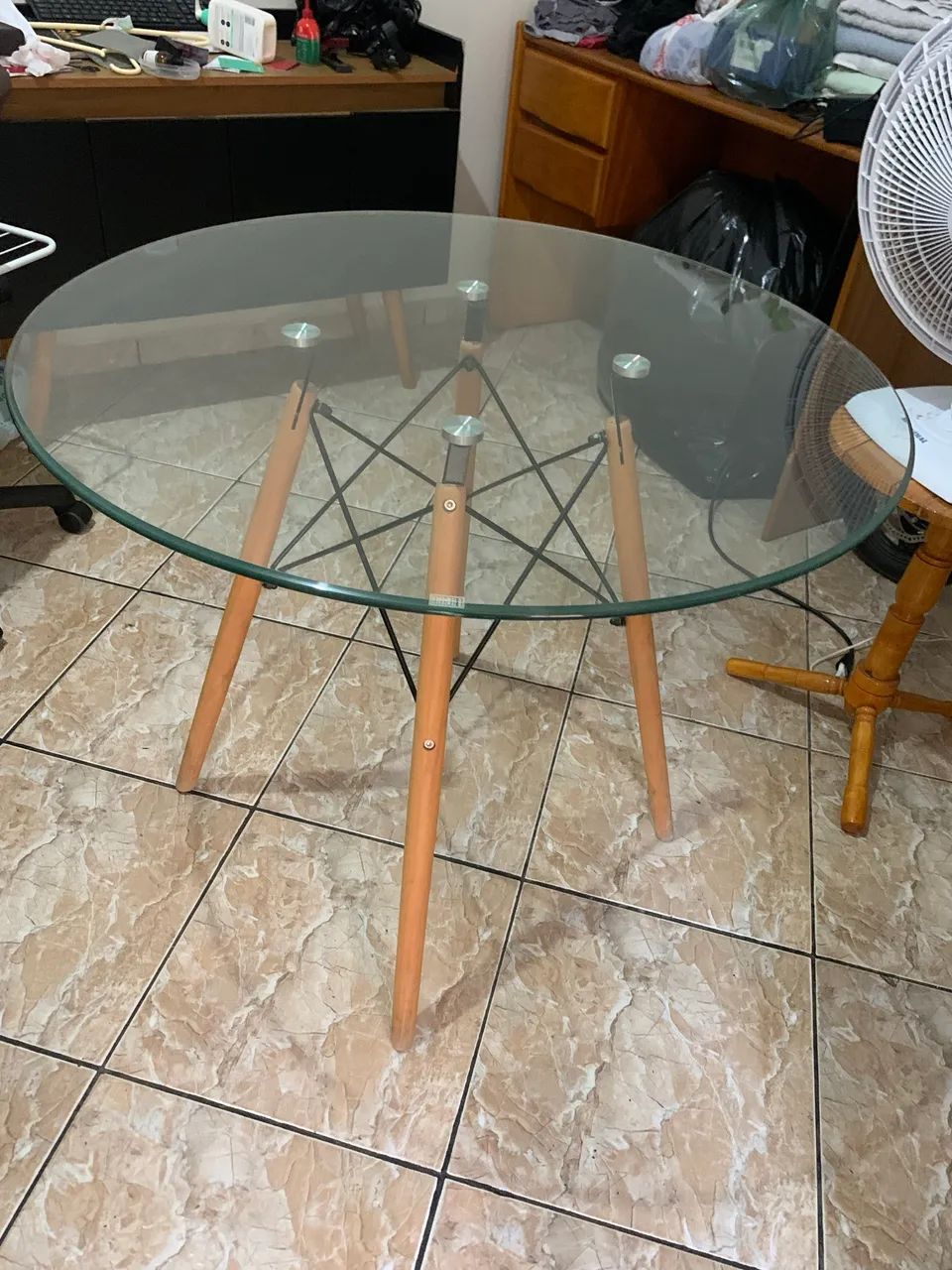 mesa eames vidro temperado premium - Foto 2
