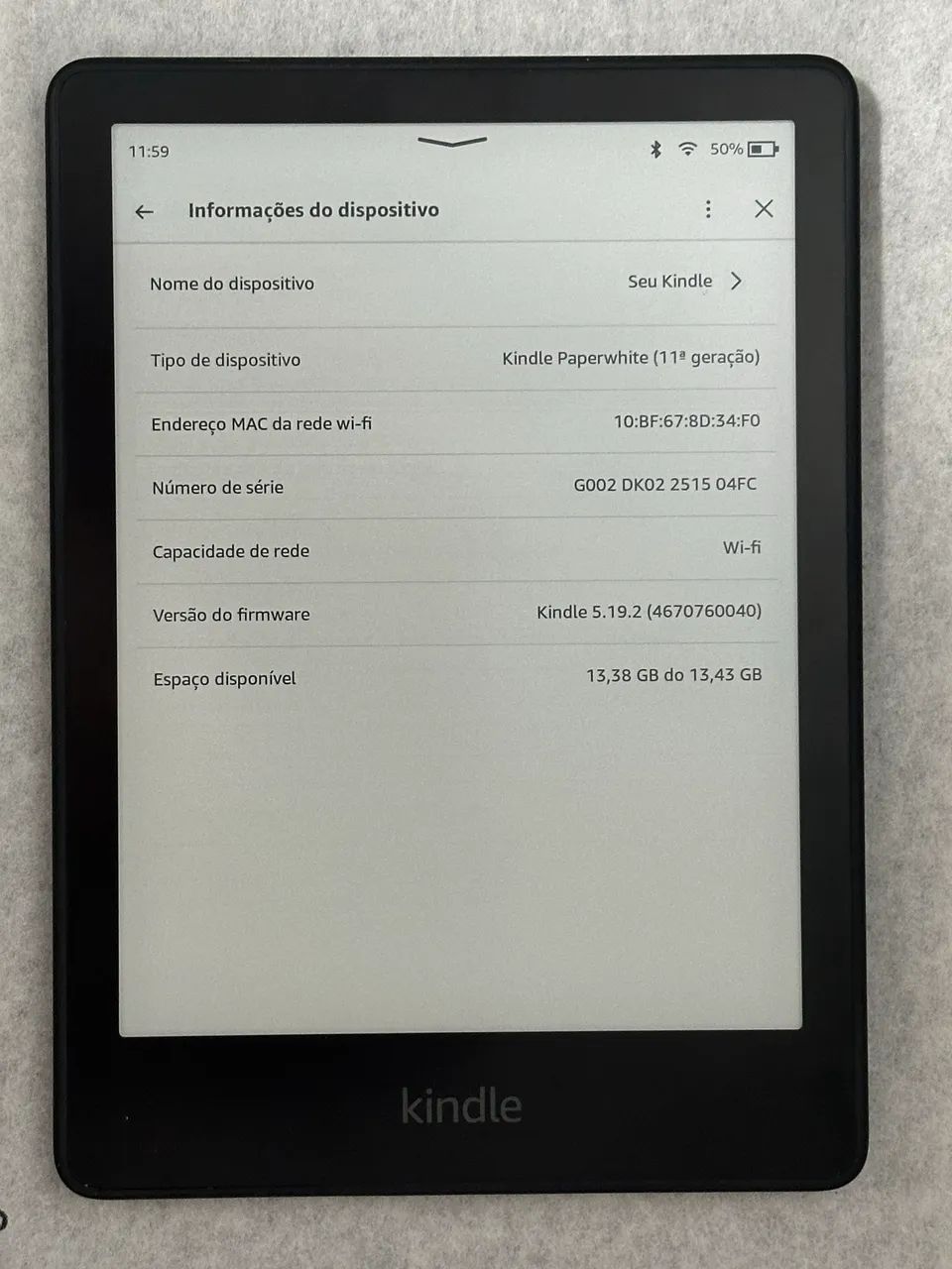 KKindle Paperwhite (11ª geração)