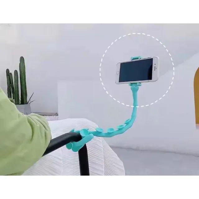 Suporte Porta Celular com Ventosa Estilo Flexível Centopeia - NOVO - Foto 4