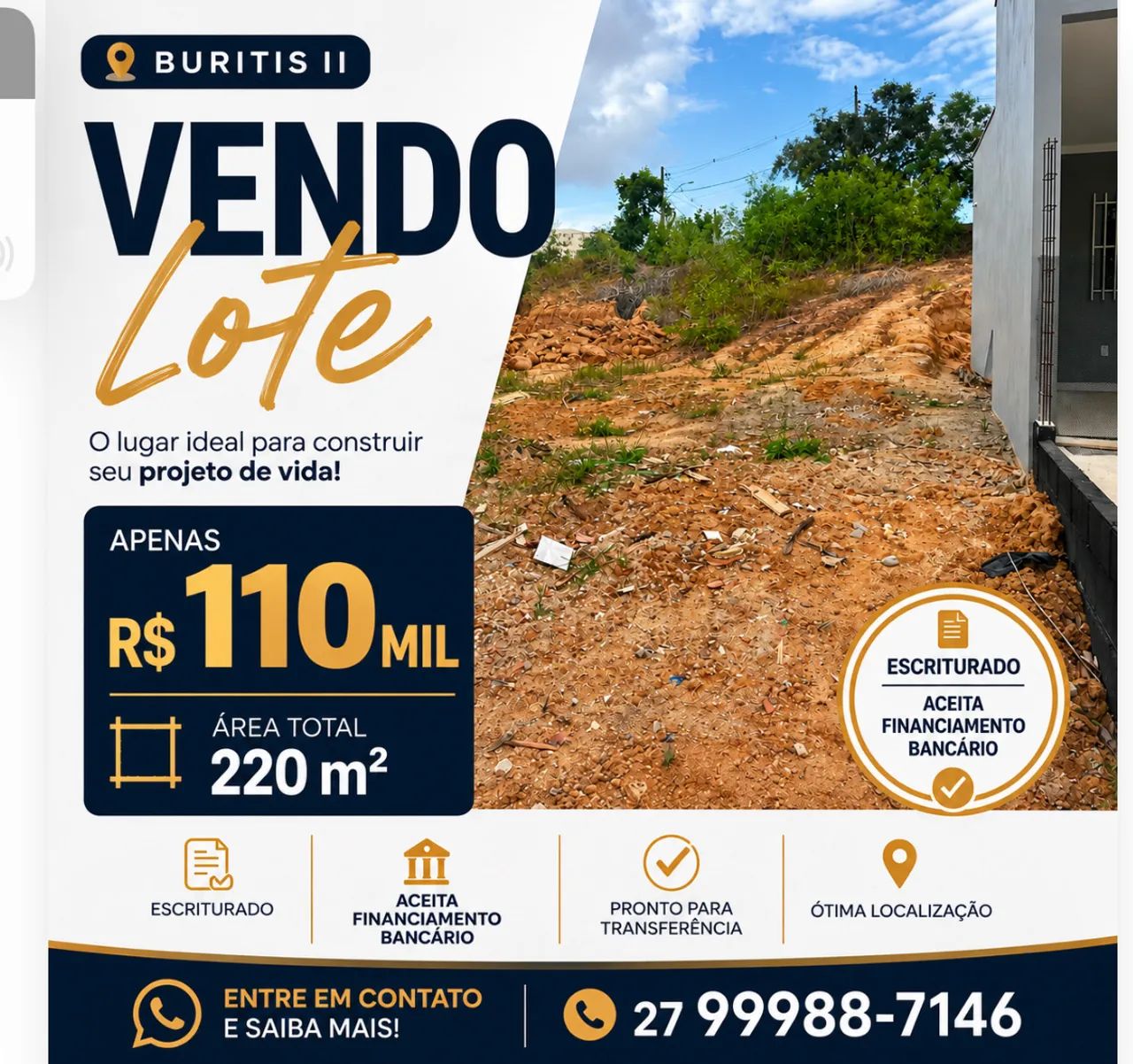 Vendo lote Buritis 2