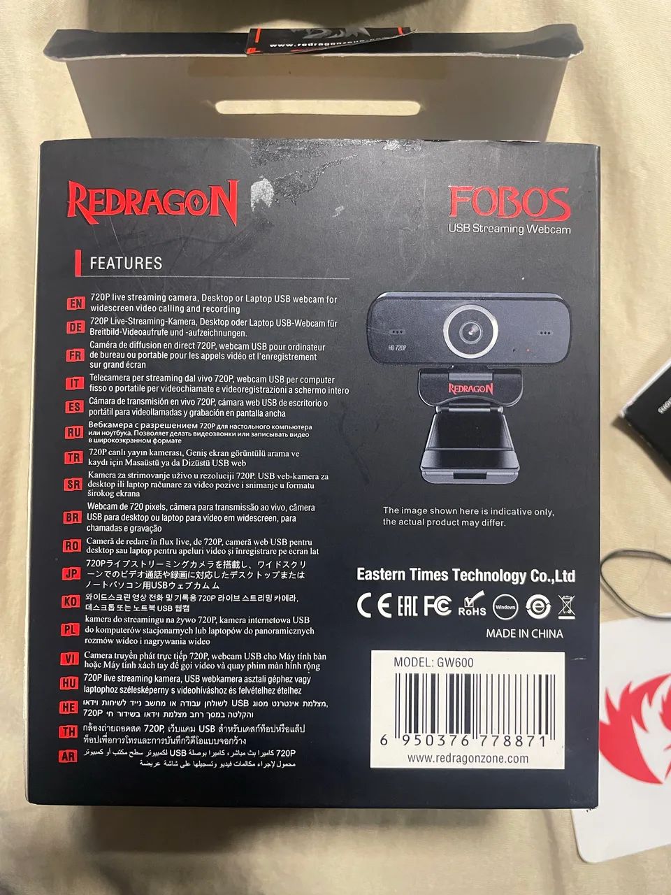Webcam Redragon Forbos HD 720p USB - Gamer, PC e Streaming - Foto 3