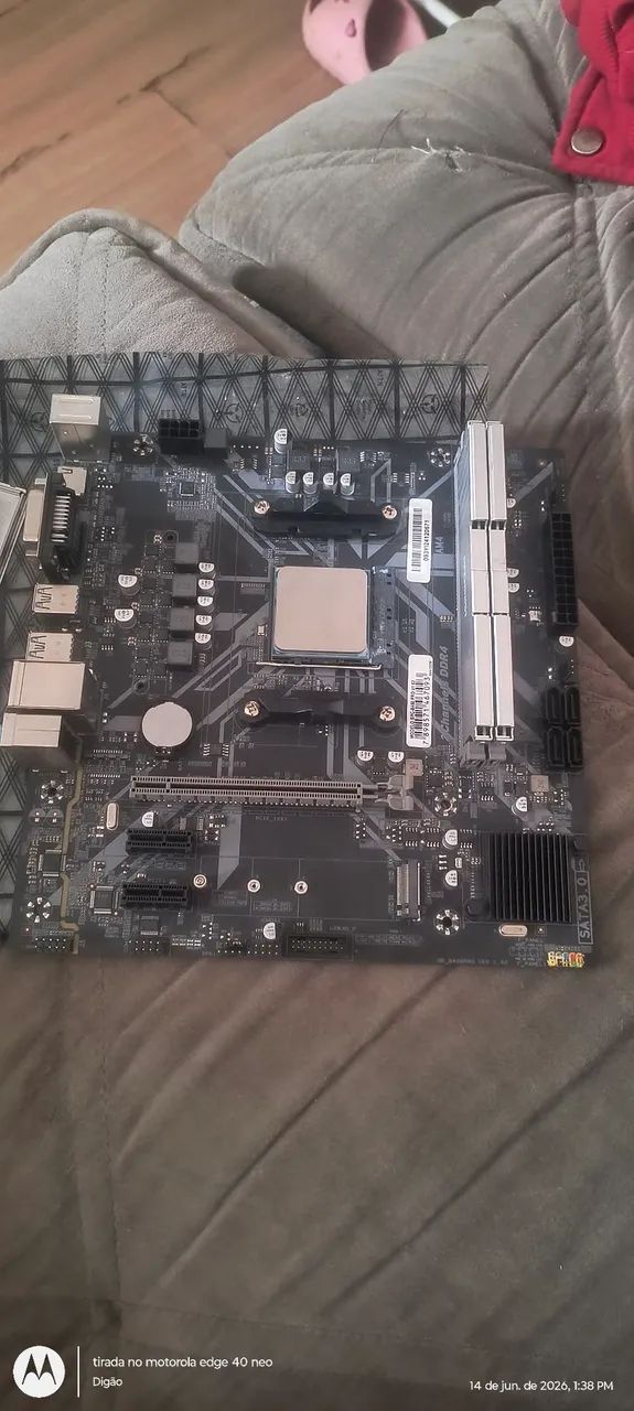 Ryzen cplaca mãe 8de memória e fonte de 650w - Foto 4