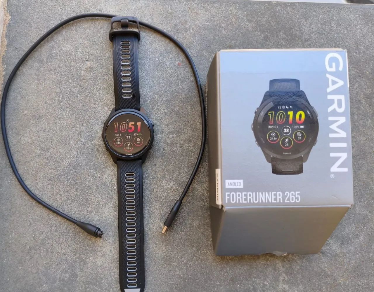 Garmin Forerunner 265 AMOLED GPS - excelente estado - completo - Foto 2