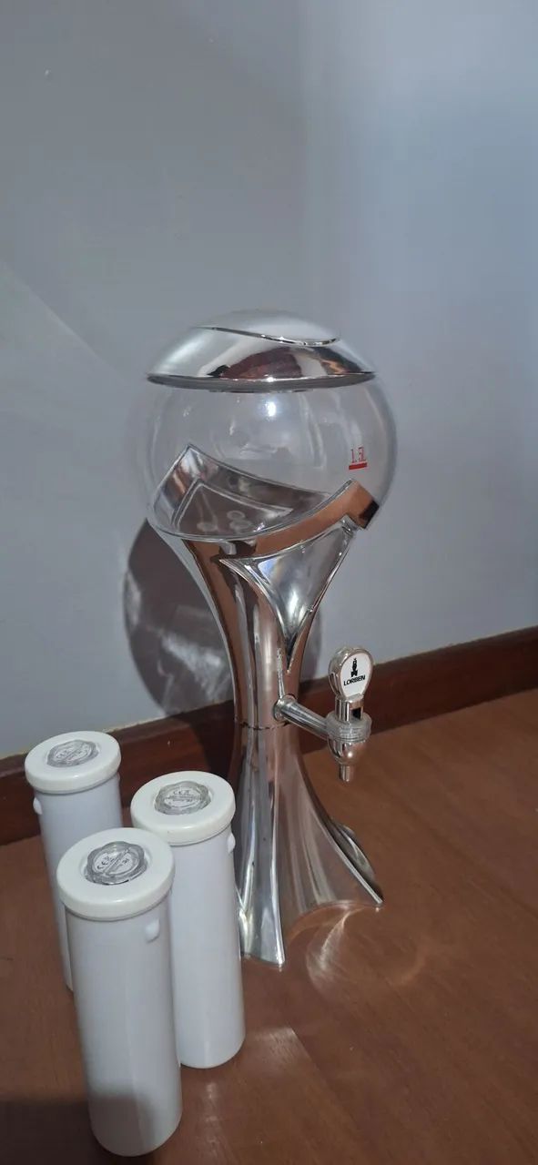Torre de chopp prateada LED
