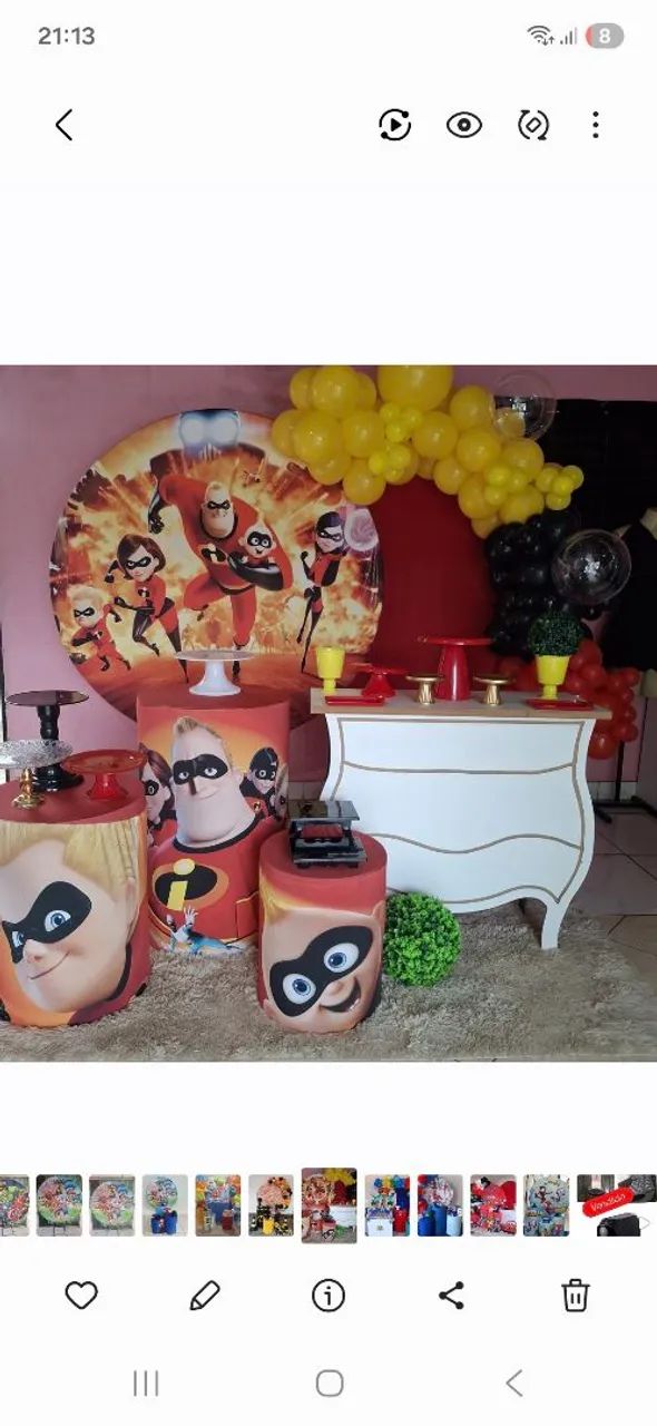 Kit capa Os Incríveis 