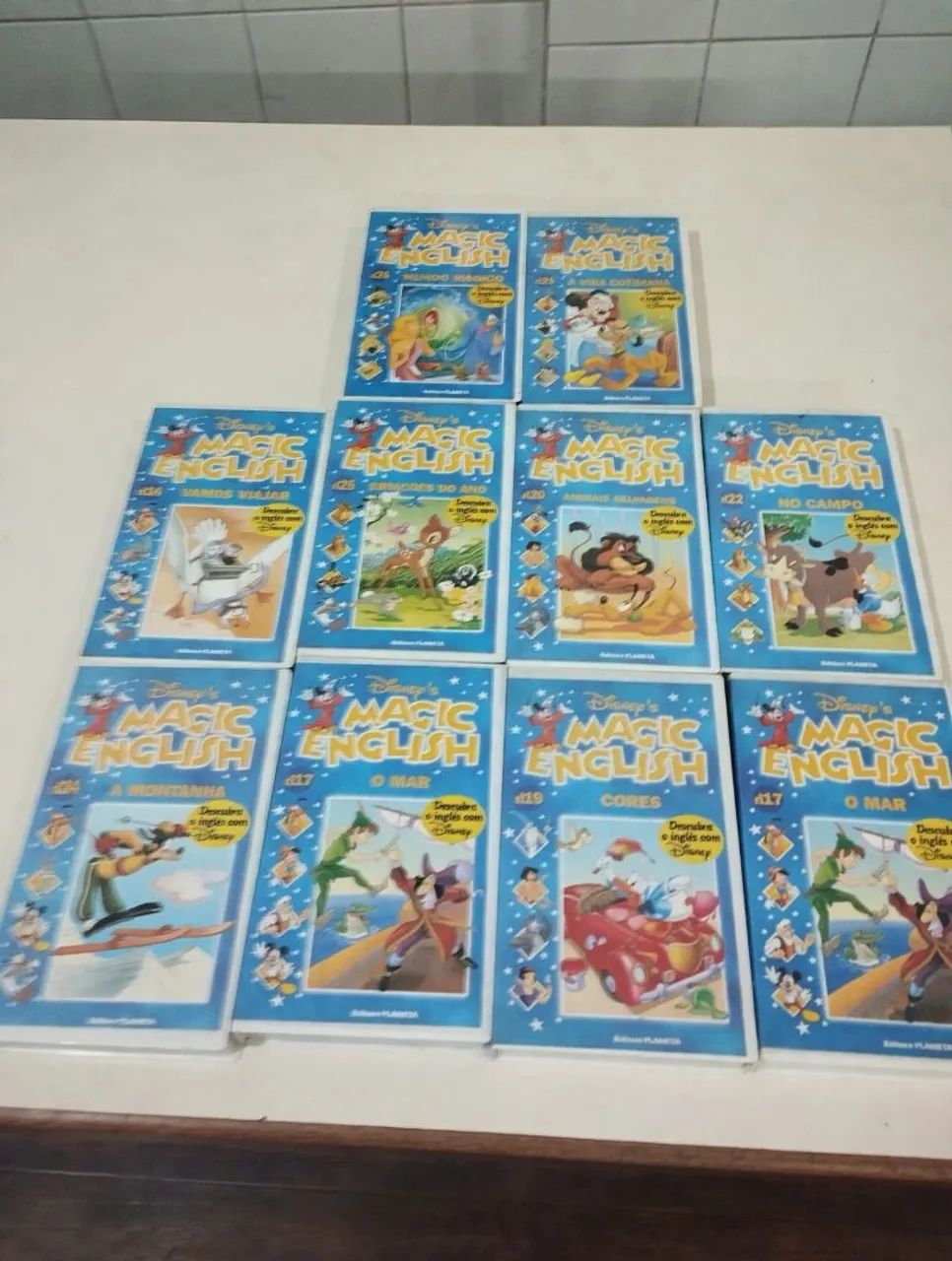 Lote com 10 Fitas VHS Magic English 