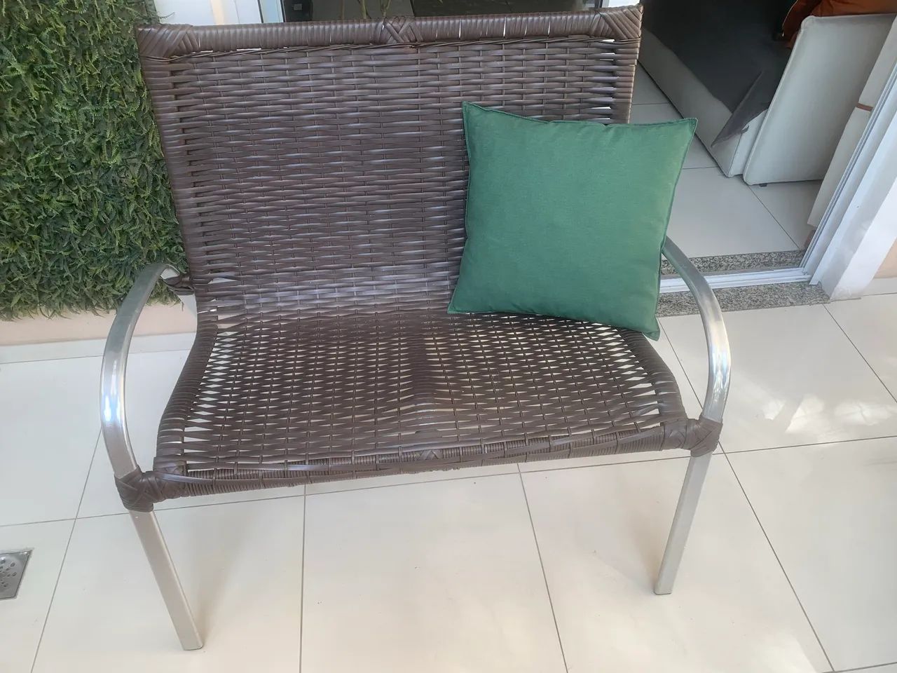 Namoradeira rattan com alunínio - Foto 3