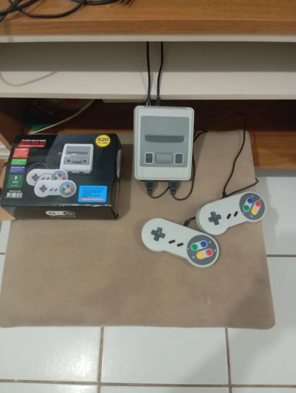 Vídeo game super mini sfc 620 jogos 