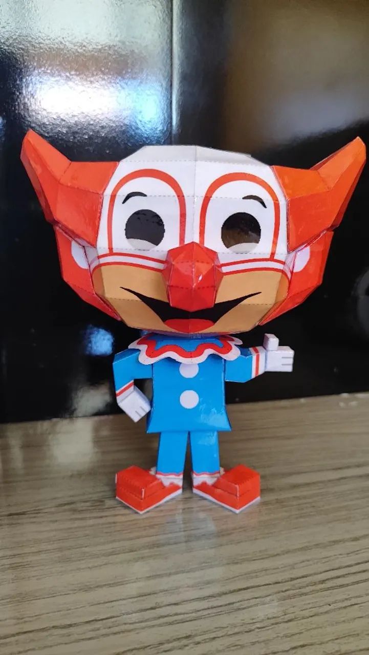 Kit 2 boneco palhaço Bozo papercraft  - Foto 2
