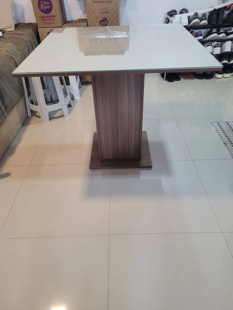 Mesa em MDF com tampa de vidro  - Foto 3