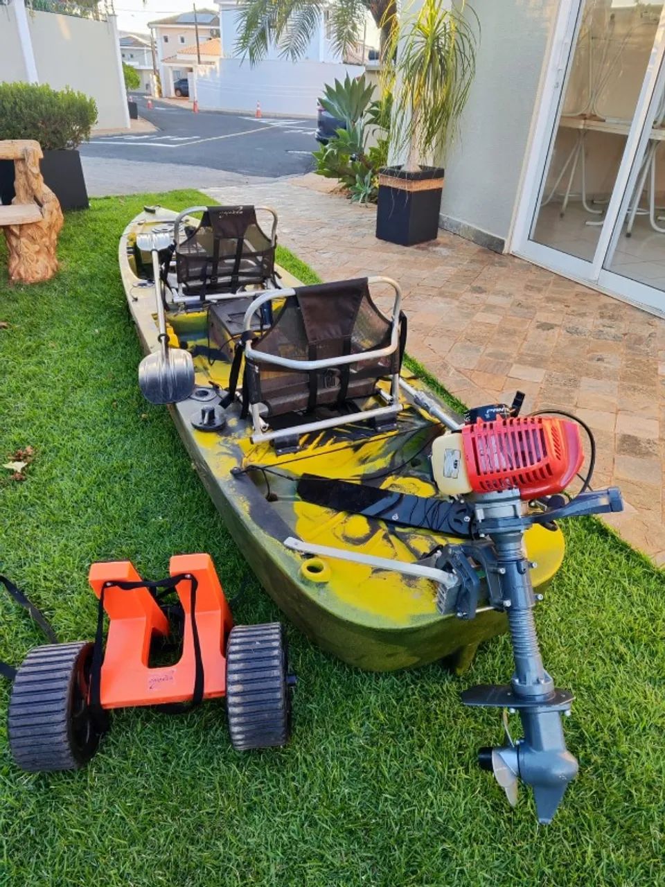 Caiaque Duplo Caiaker New Foca + Motor Jet 3HP - Usados - Foto 15