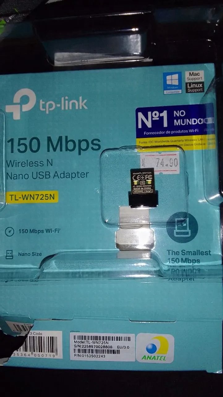 Adaptador TP link Nano USB 150mps