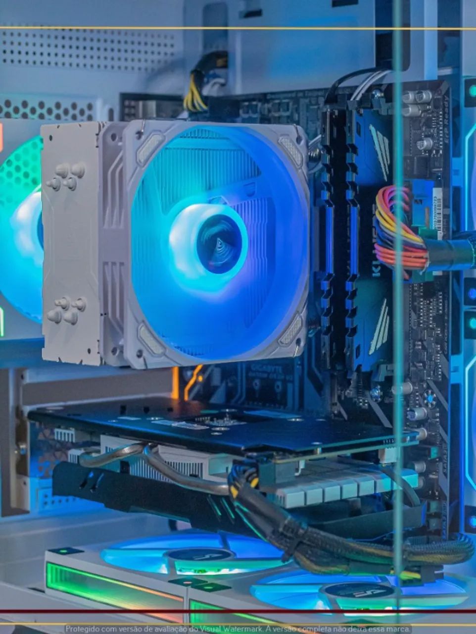 Setup Ryzen 5 3600, 16gb, 1tb SSD, RX 580 8gb, Air Cooler, Fonte 450W, Gab. Aquário - Foto 3