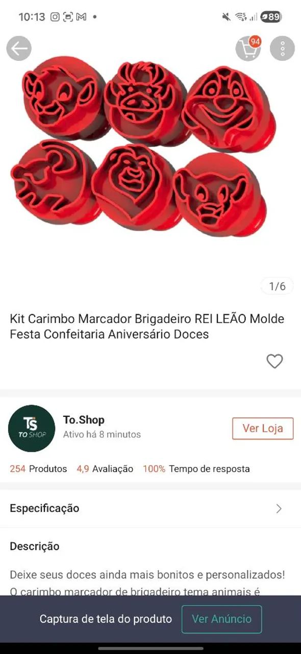 Modelador brigadeiro po dourado