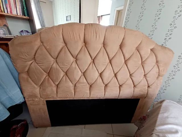 Cabeceira Cama Queen Capitonê Suede 1,60m