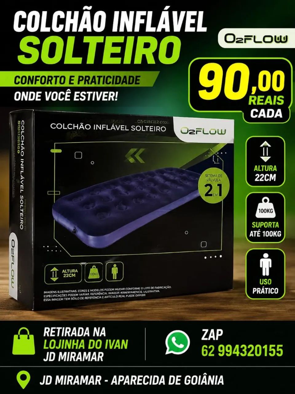 Colchão inflável solteiro 
