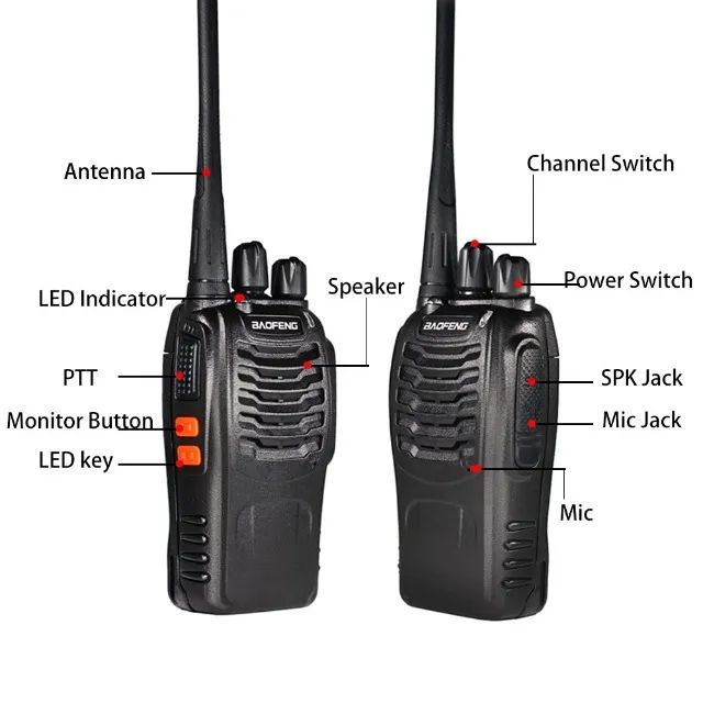 Rádio Comunicador Baofeng BF-888s 16 Canais Walkie Talkie Novo - Foto 4