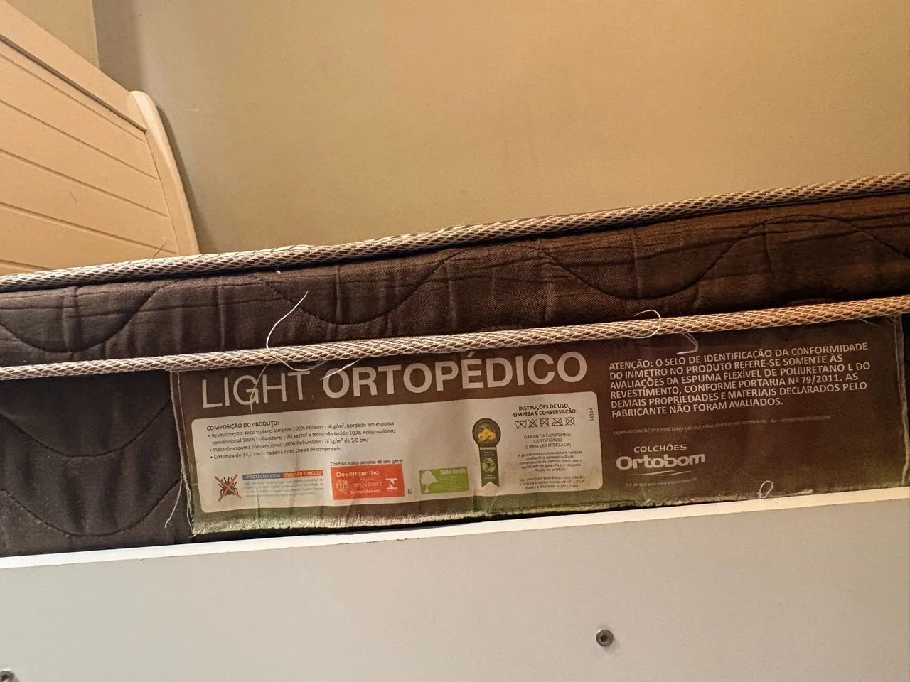Colchão de Solteiro Ortobom Light Ortopédico - Bem Conservado - Foto 3