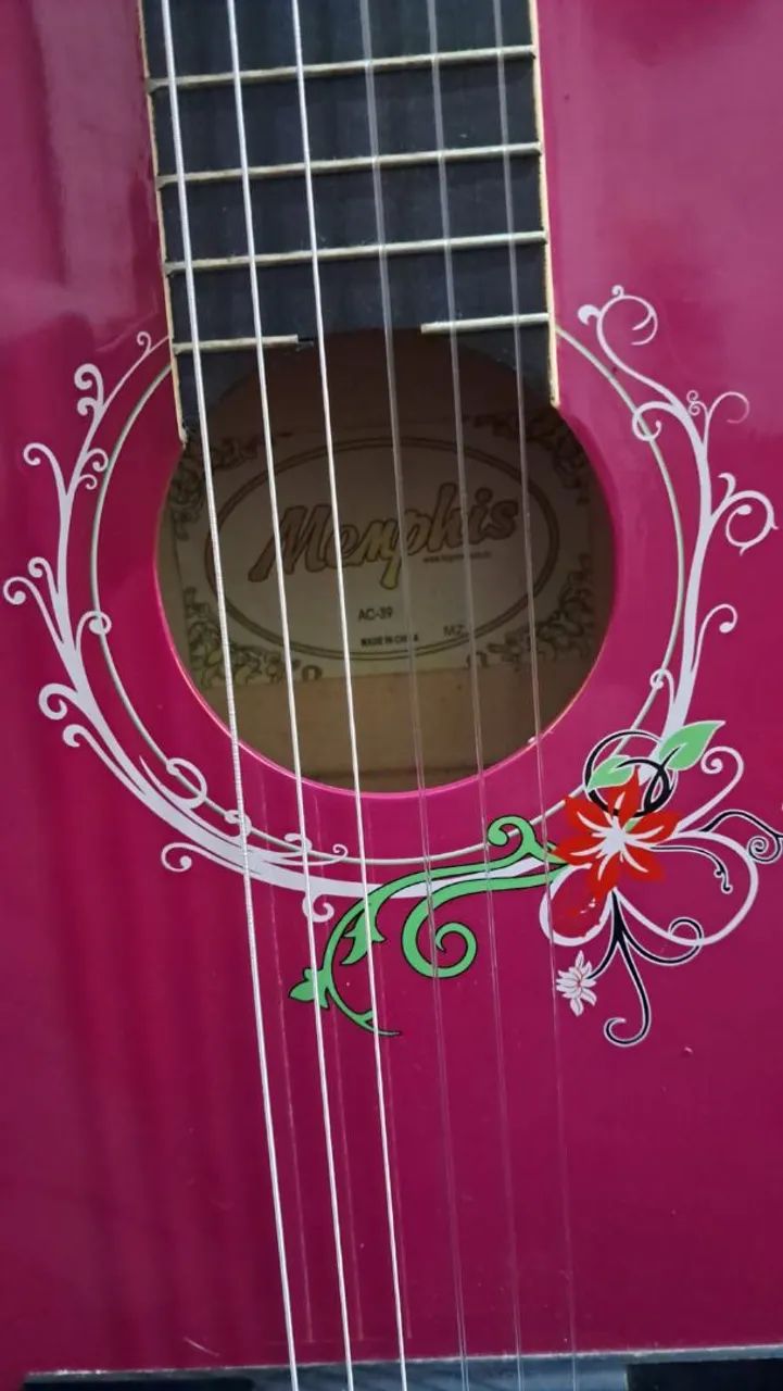 Violão rosa Memphis  - Foto 5