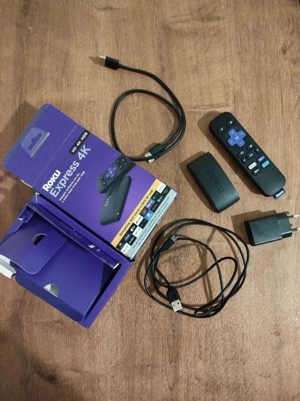 Roku Express full hd preto Usado ótimo estado tudo funcionando