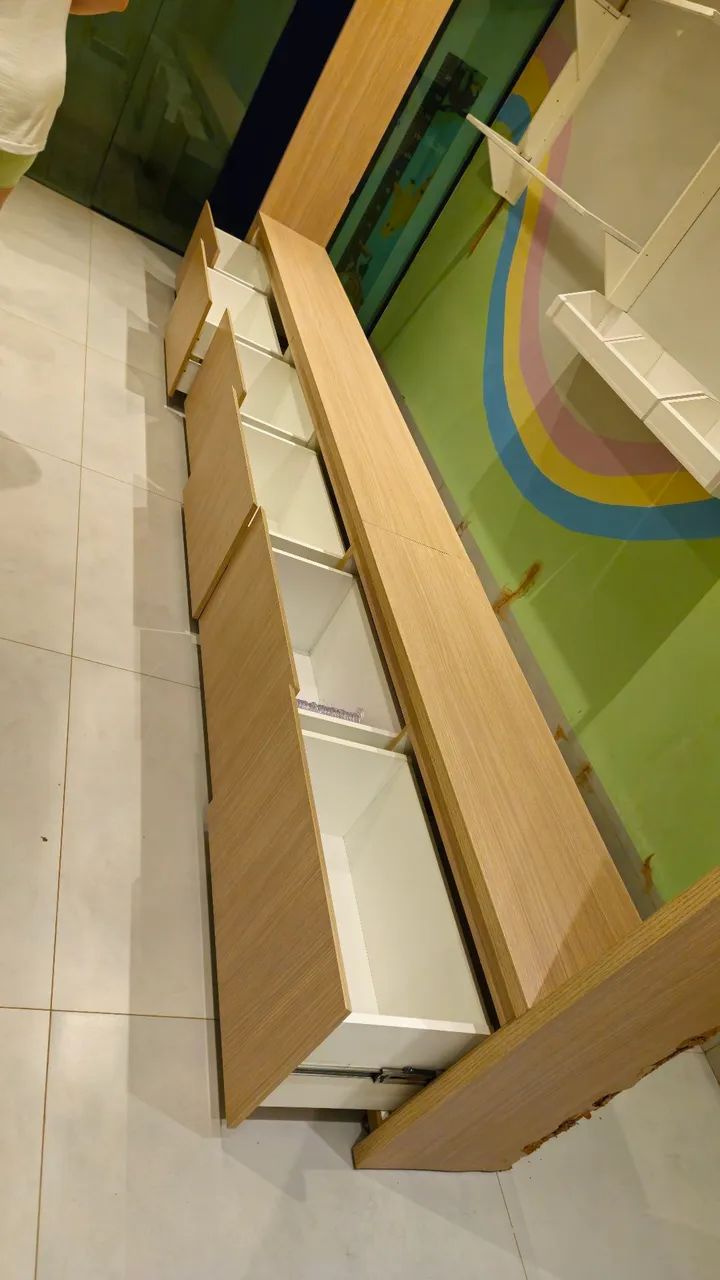 Vendo Bancada Planejada Carvalho Batur Duratex com 6 Gavetas - Foto 3
