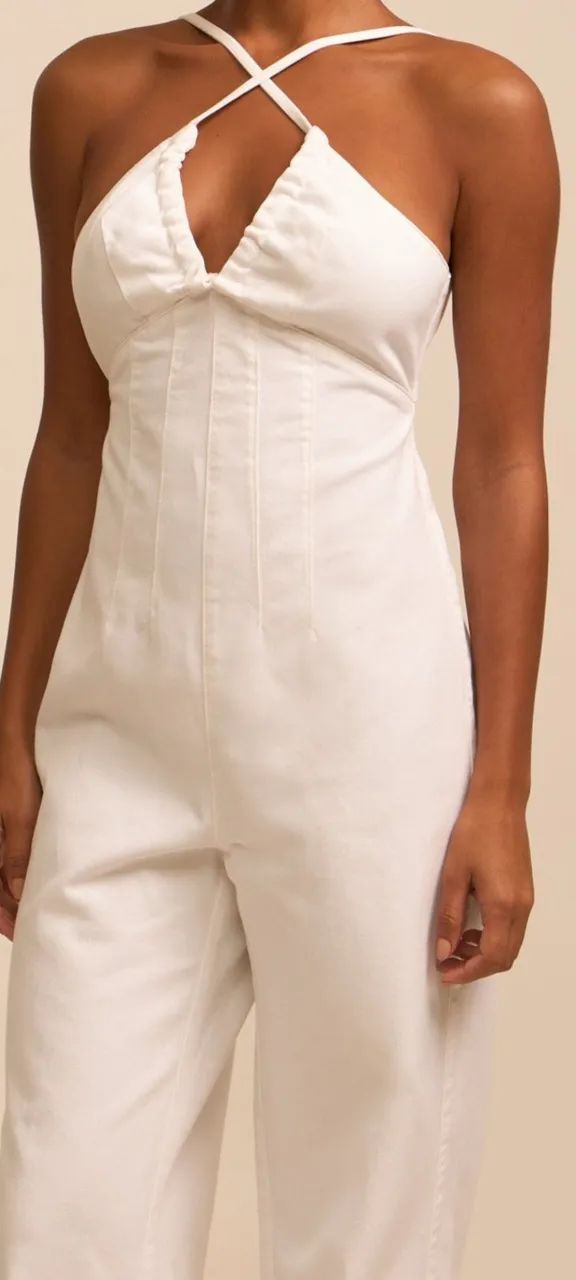 Macacao off White sarja renner - Foto 2