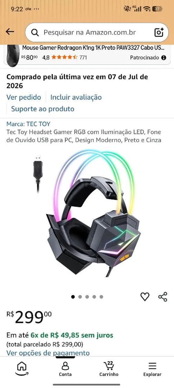 Headset TEC TOY NOVO - Foto 2