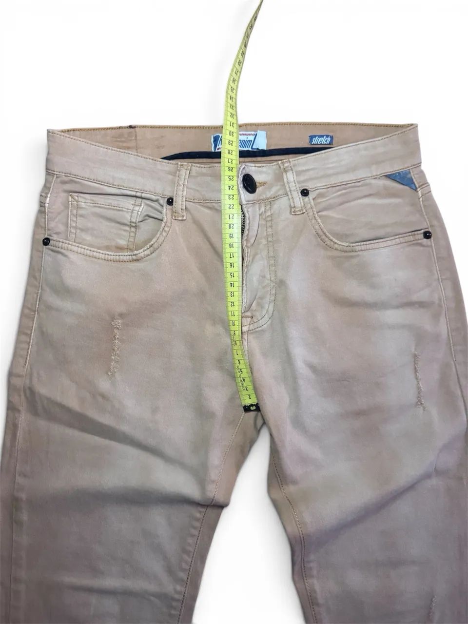 Calça Khelf Jeans Bege - Foto 2