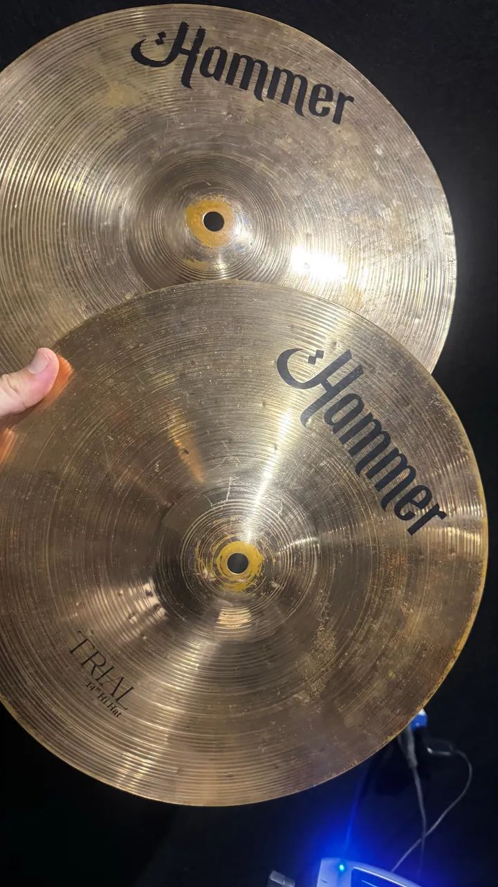 Vende-se pratos de Chimbal Hammer 14 polegadas liga B10 - Foto 2