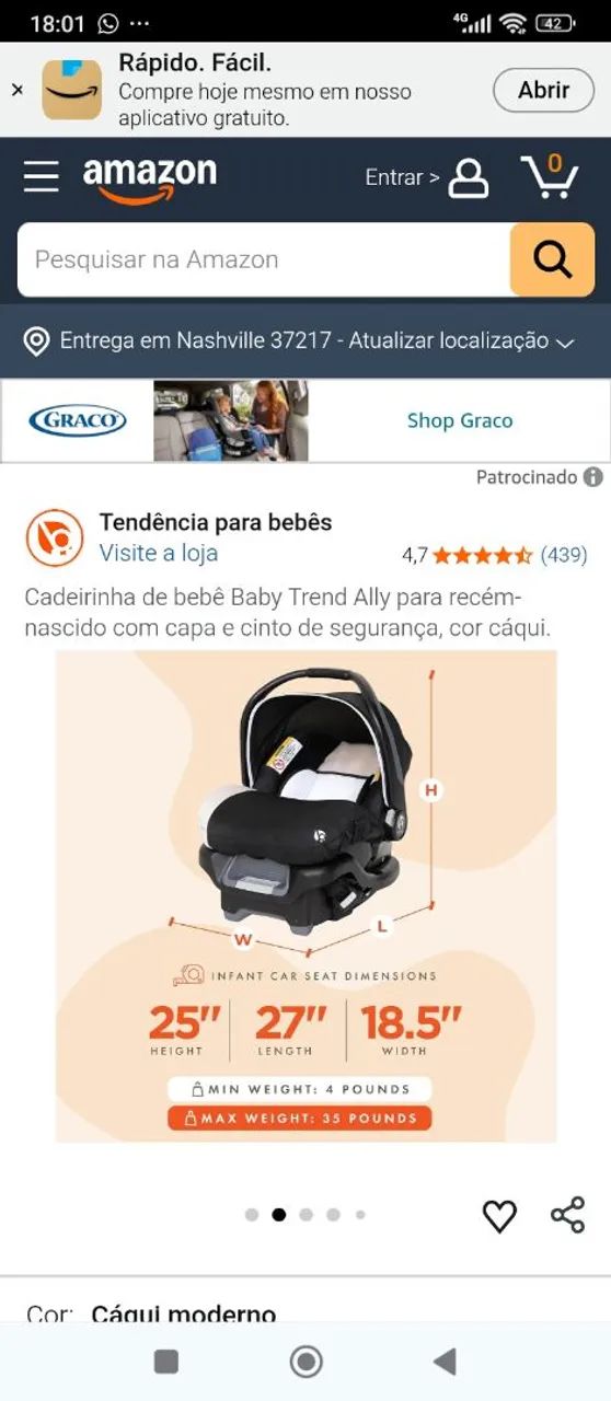 Cadeirinha de carro. - Foto 4