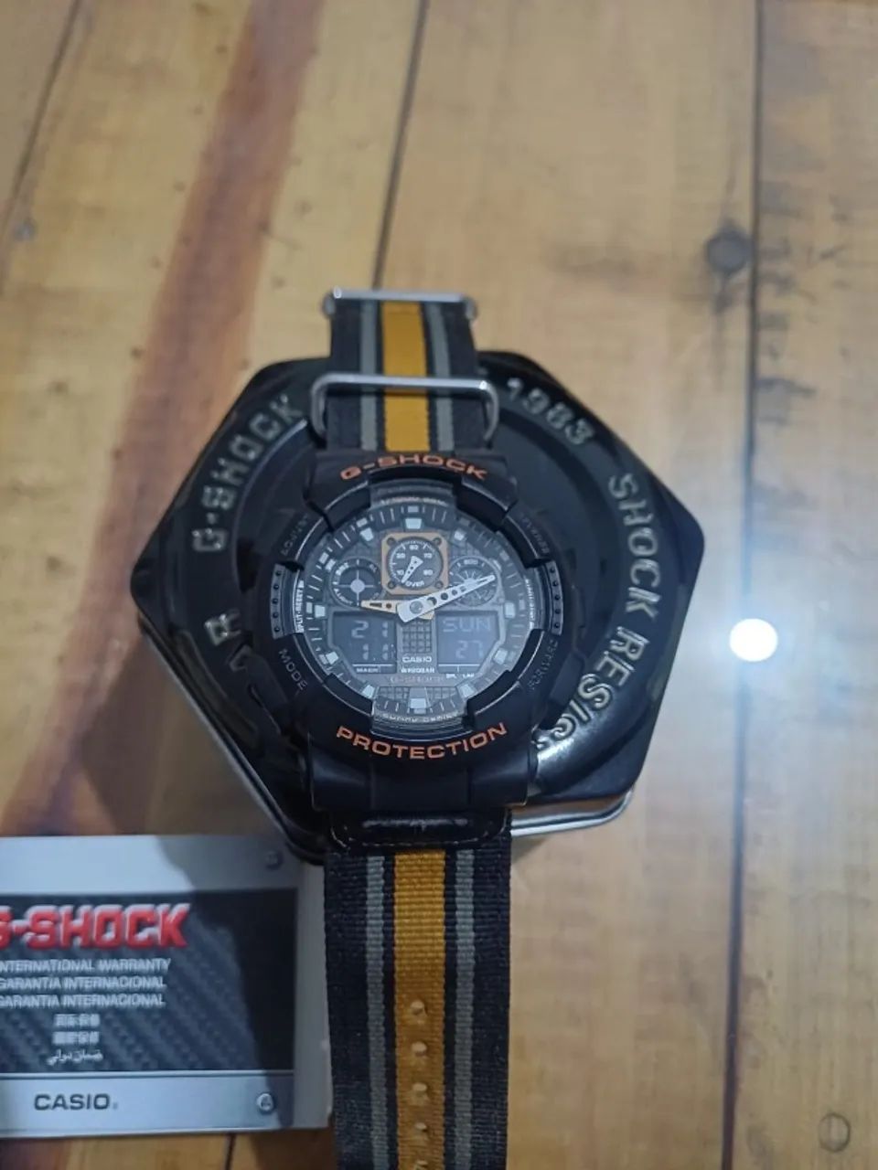 Relógio Casio G-Shock x tecido militar GA-100MC-1A4 - Foto 4