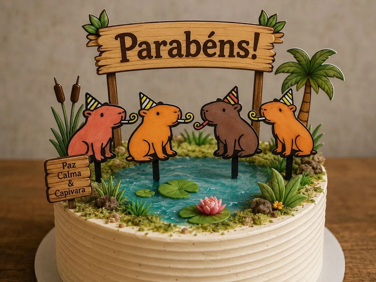 TOPPER PARA BOLO CAPIVARA 