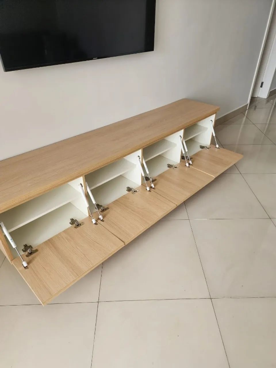 Rack Carvalho Poro Suspenso 200x40x40 - Foto 4