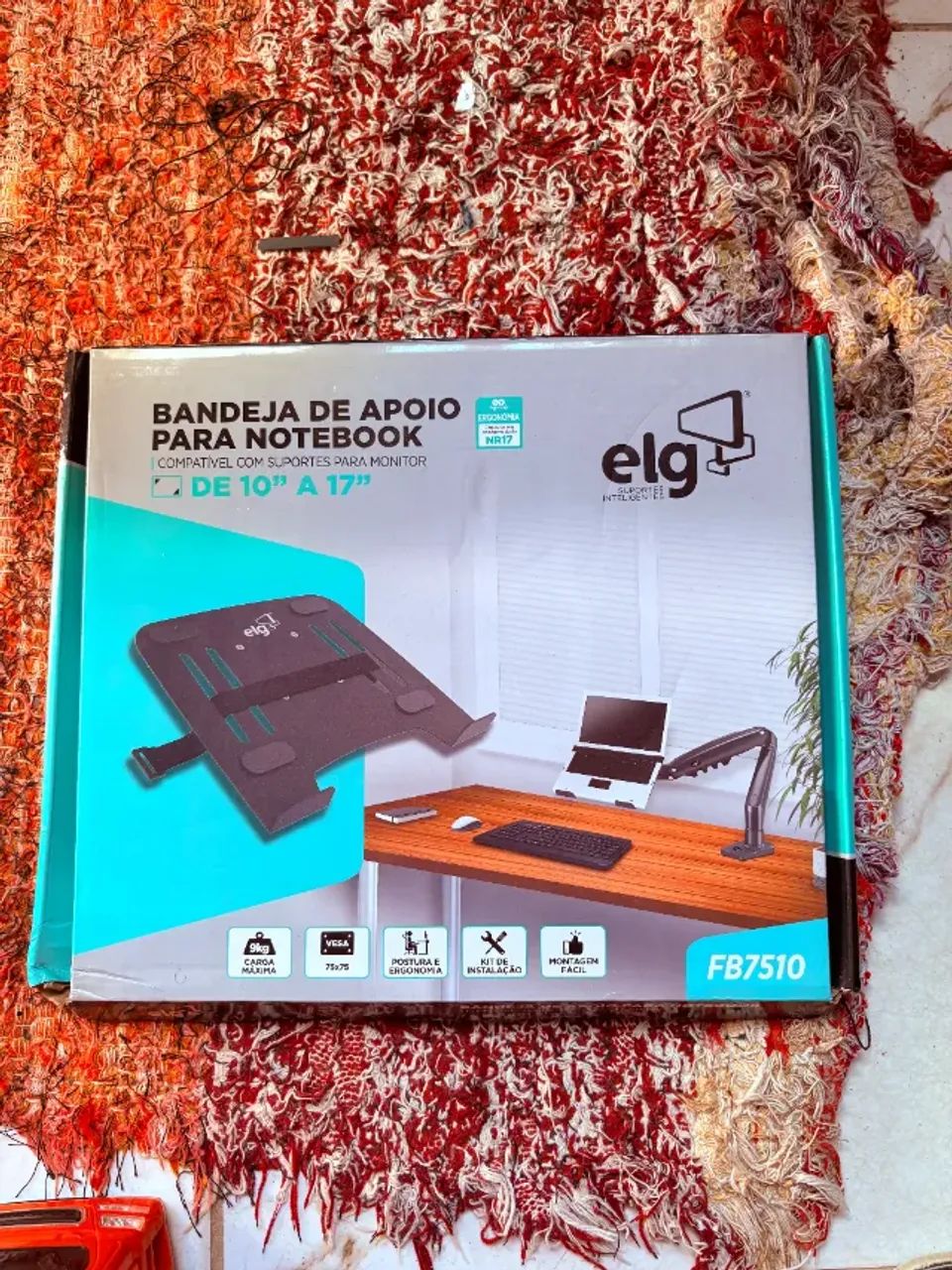 Suporte Bandeja para Notebook 10 a 17 Polegadas 9kg ELG VESA 75x75