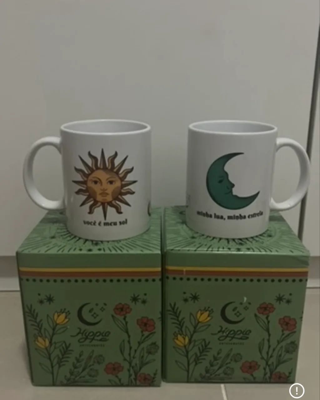 Kit 2 Canecas Sol e Lua Combinando - NOVAS