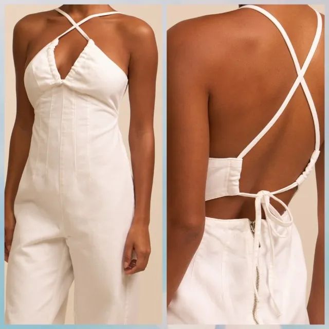 Macacao off White sarja renner