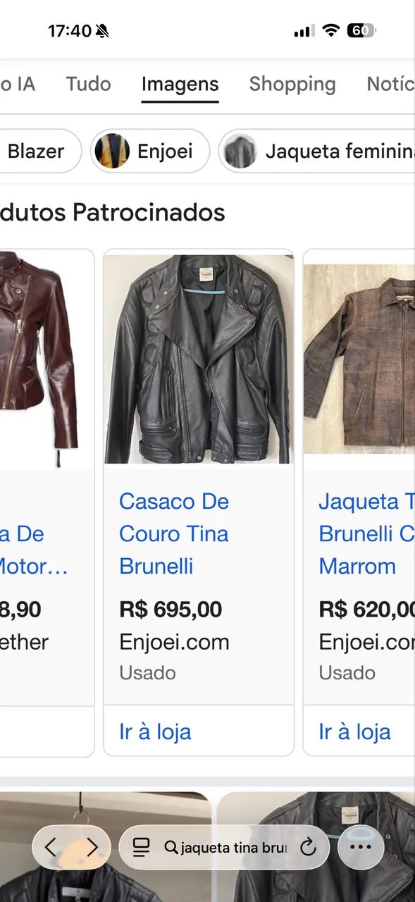Jaqueta de couro legítimo 