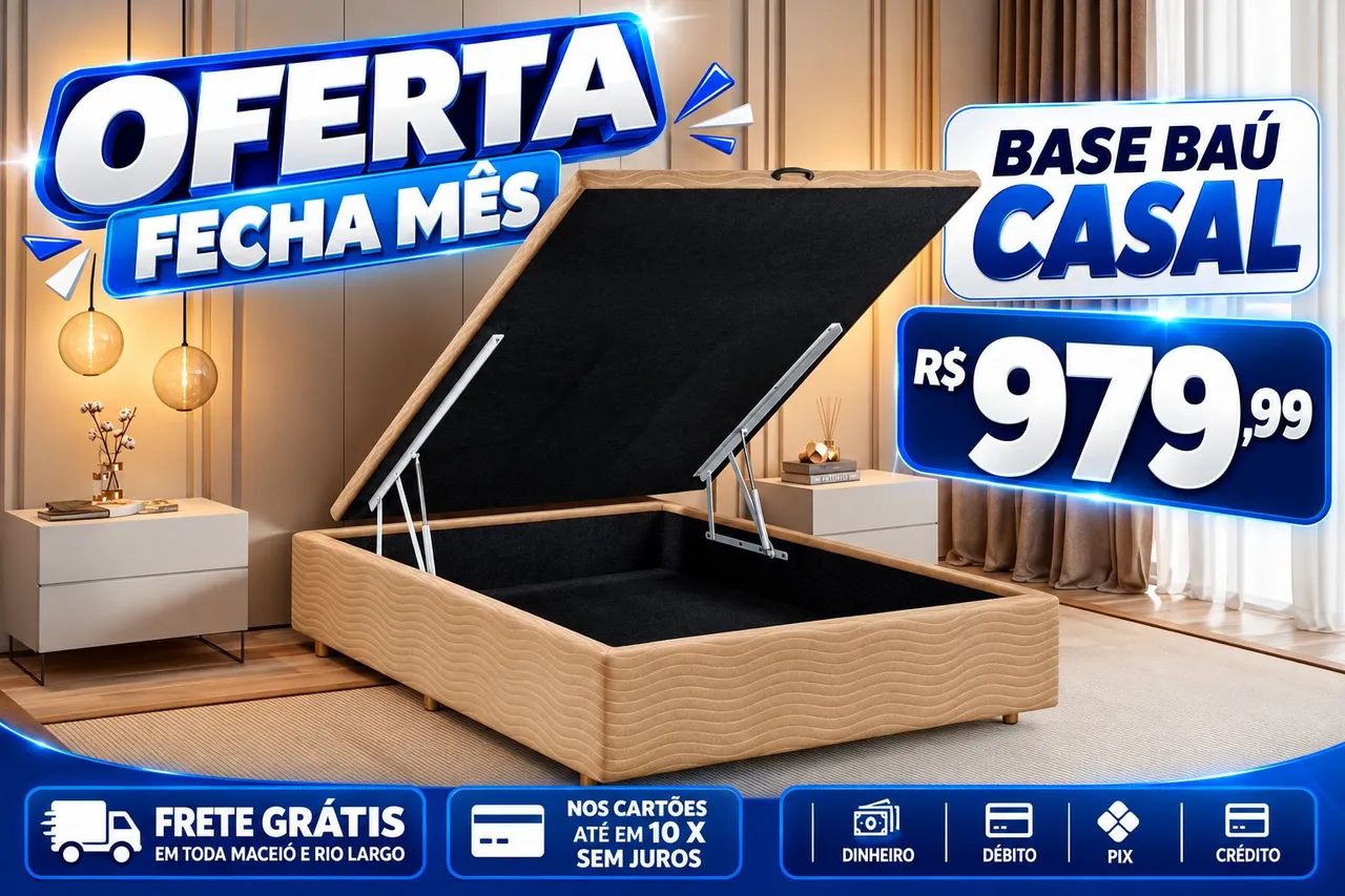 OFERTAS DE BASE BAU SOLTEIRO QUEEN E CASAL BOM SONO  - Foto 2