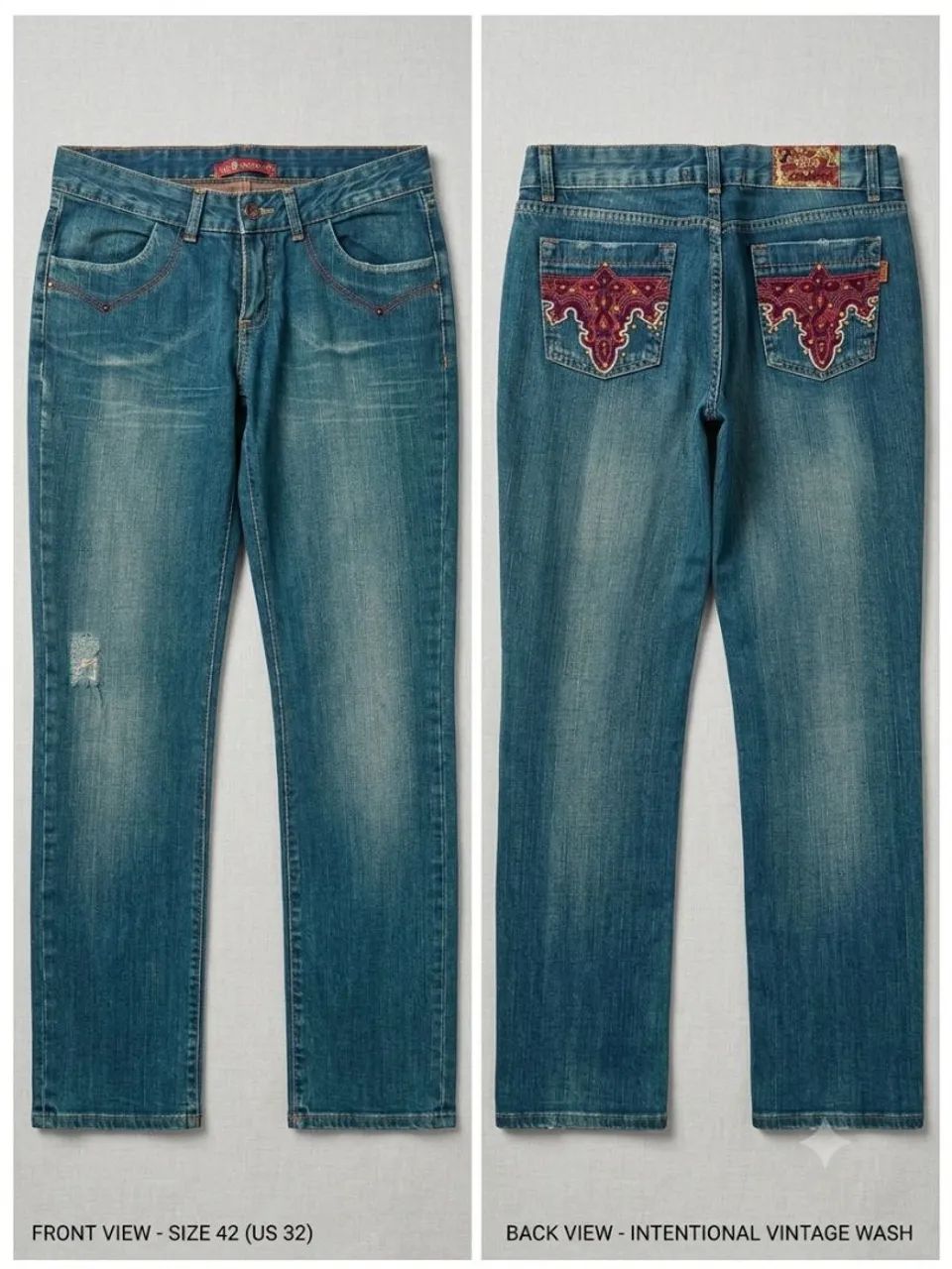 Calça Jeans Feminina com Bordado Premium