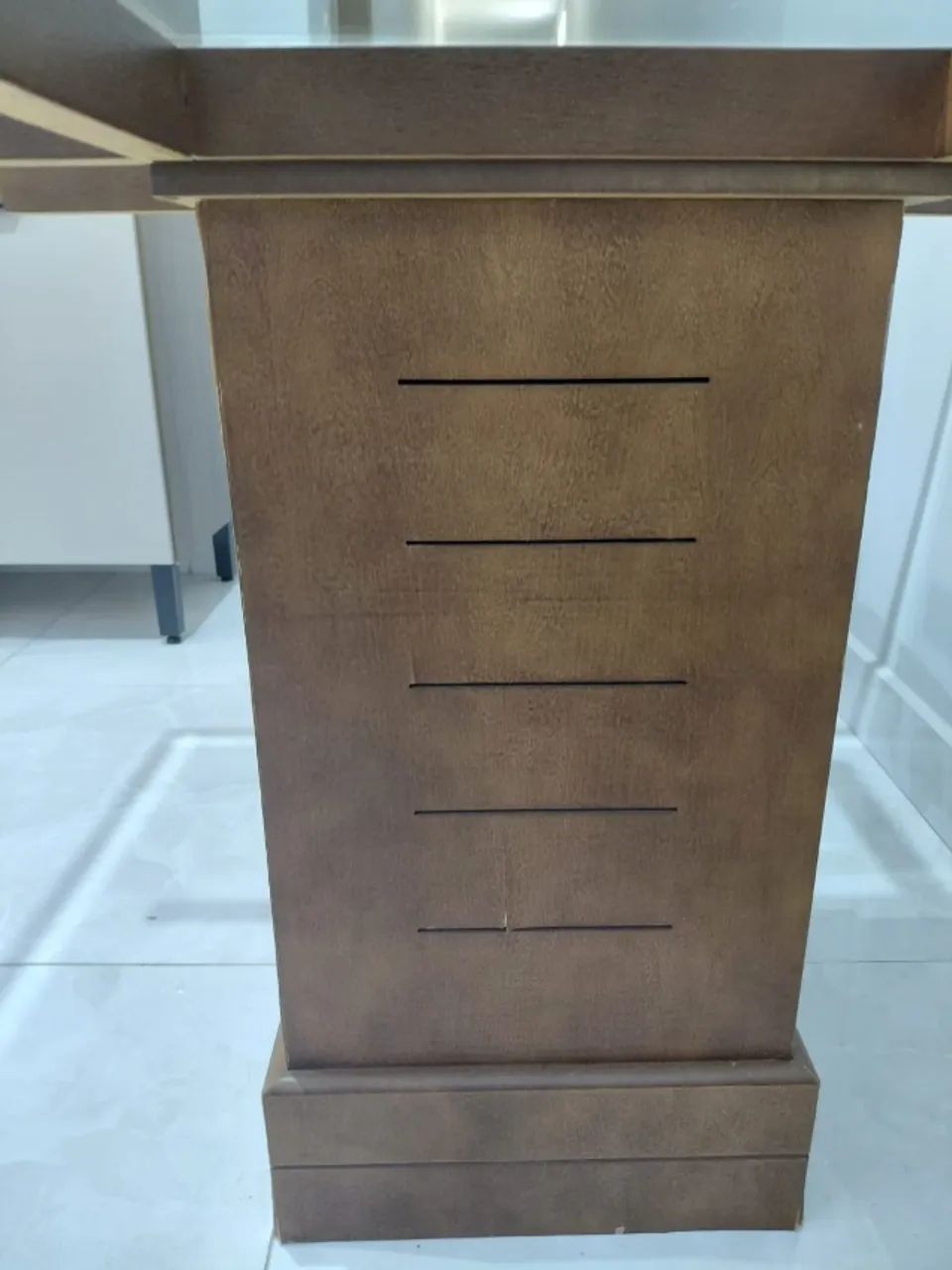 mesa de jantar quadrada tampo de vidro  - Foto 2