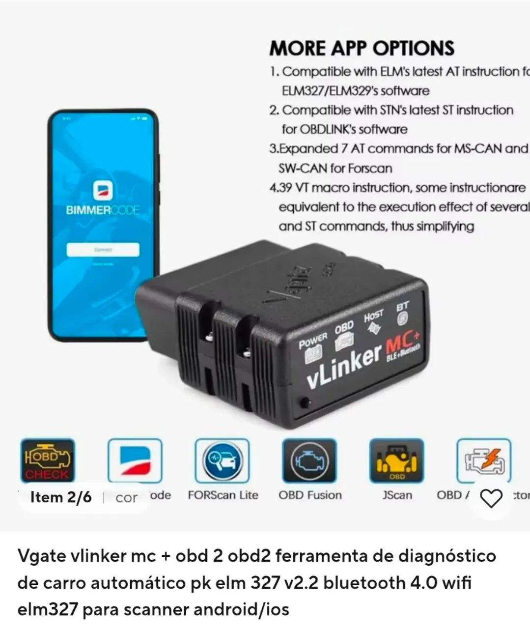 Scanner profissional VGate MC+ Bluetooth, Wi-Fi - Foto 4