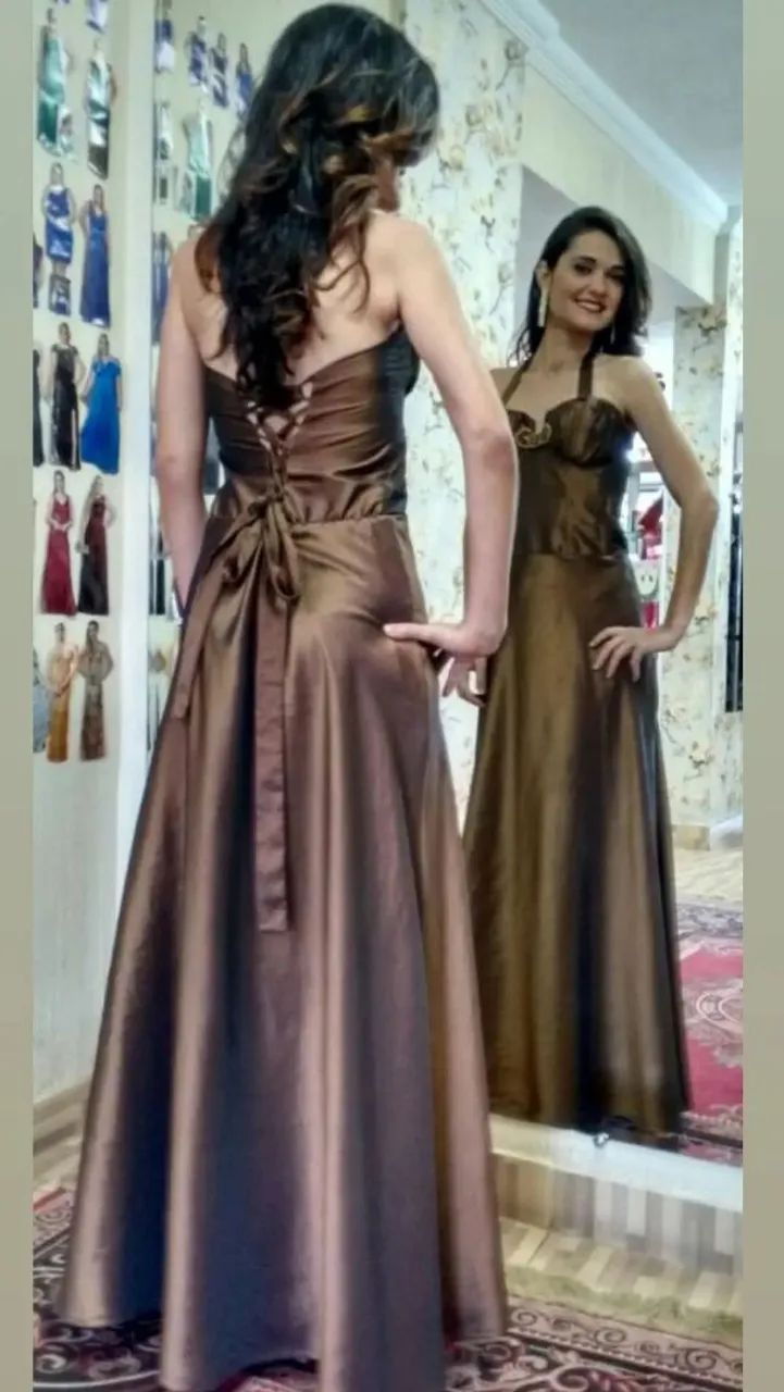 Vestido de Festa Marrom - Foto 2