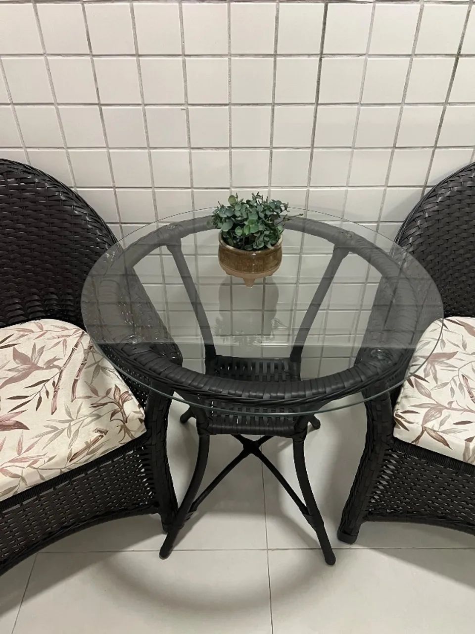 Conjunto de mesa com duas cadeiras para terraço e varanda  - Foto 3