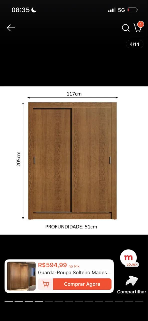Guarda- Roupa Madesa  - Foto 3