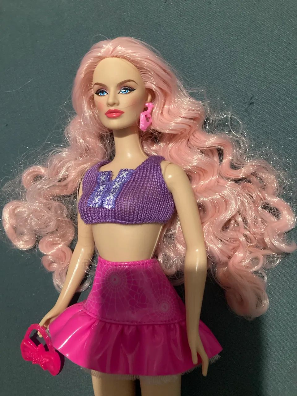 Boneca cabelo rosa  - Foto 3