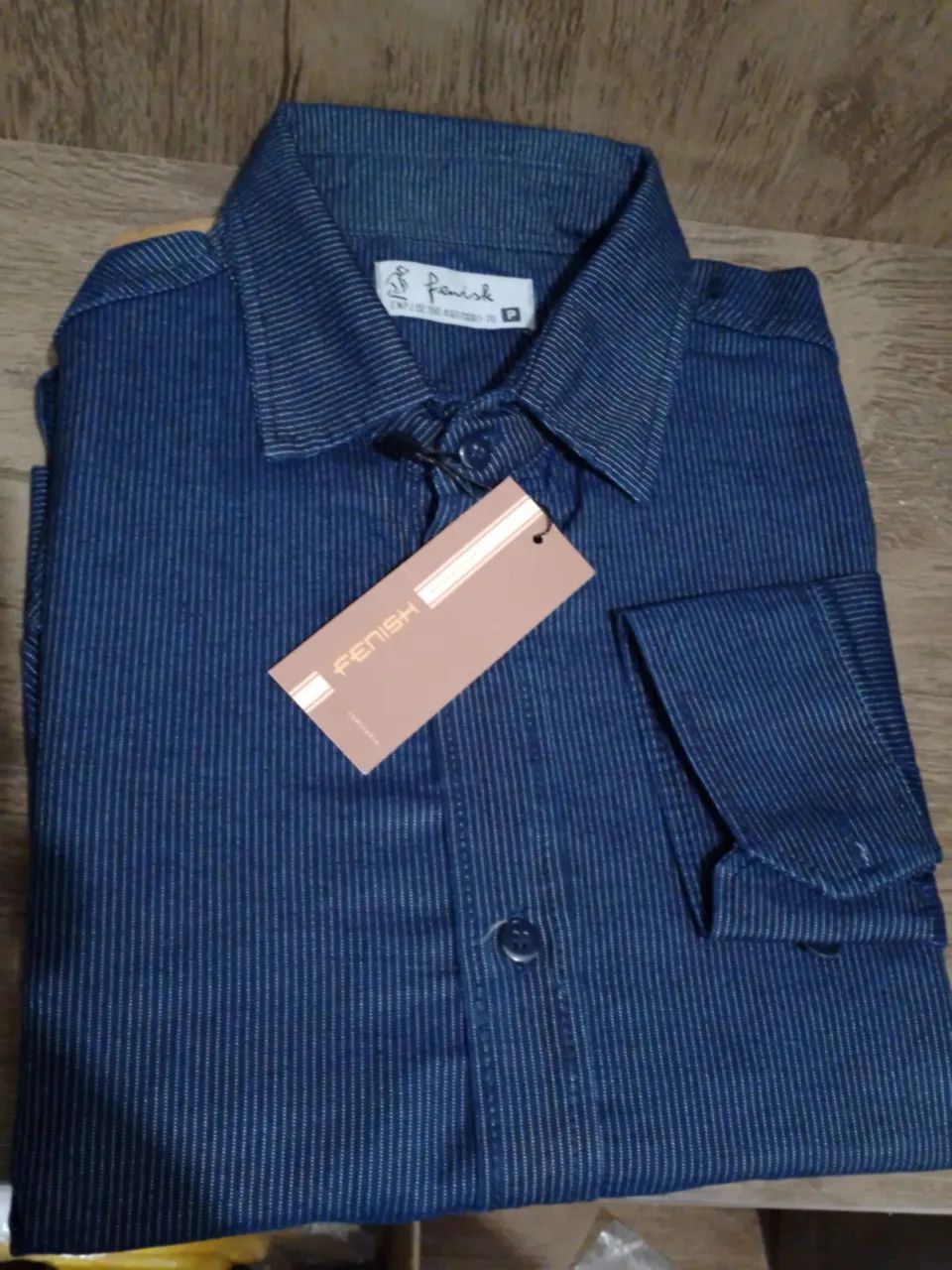 Camisa jeans tam P Nova