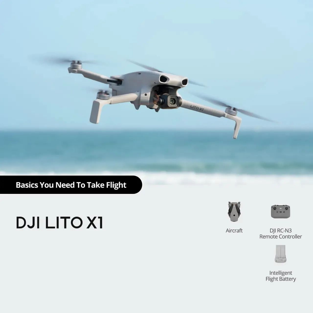 Drone DJI Lito X1 Standard Combo com controle RC-N3 - Foto 2