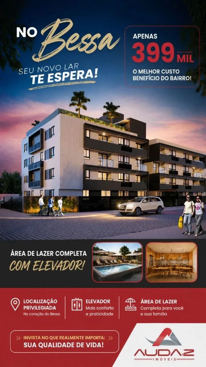 Apartamento 02 quartos no Bessa!