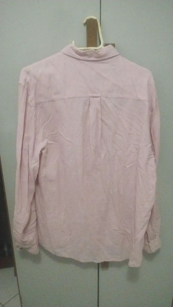 Camisa de linho rosa - Foto 2