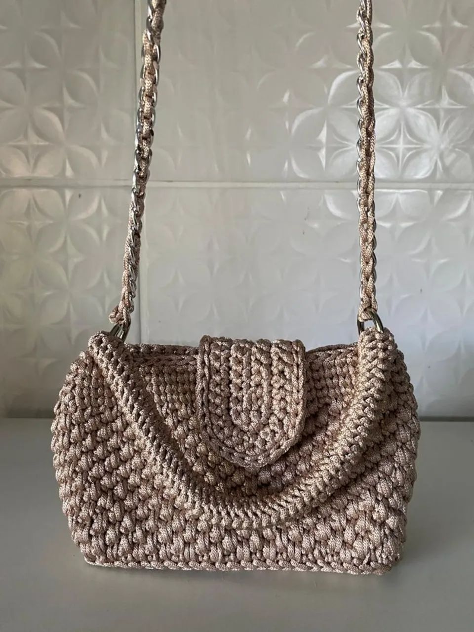 Bolsa pequena de fio poliéster brilho - Foto 2